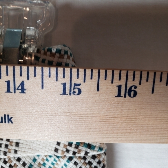 Ann Taylor LOFT Ivory Green Multicolored Tweed Y2K Knee Length Skirt Sz 6 - Picture 10 of 11